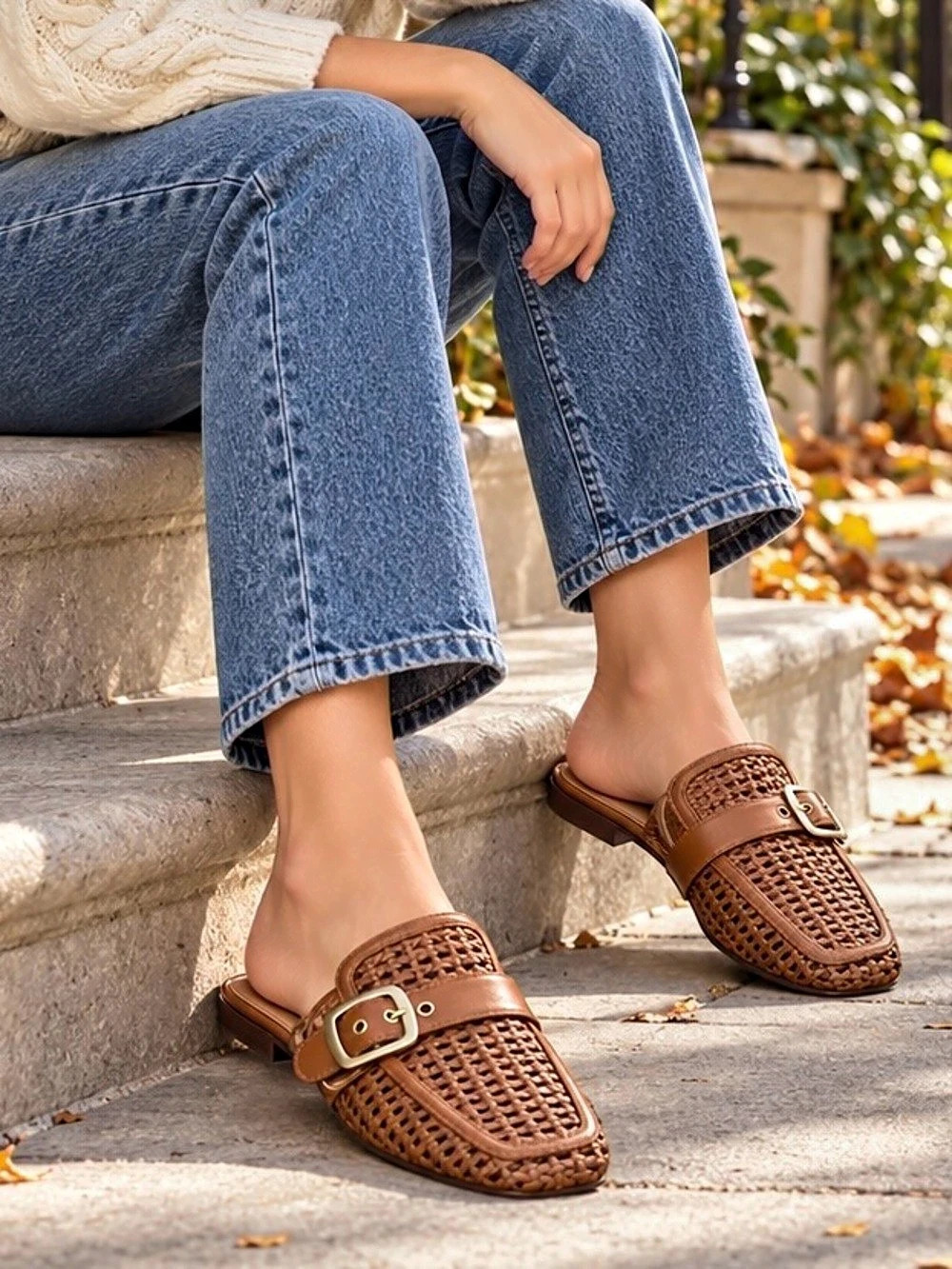 A New Day Size 10 Bundle | Woven Mules + Cutout Slide lot of 2